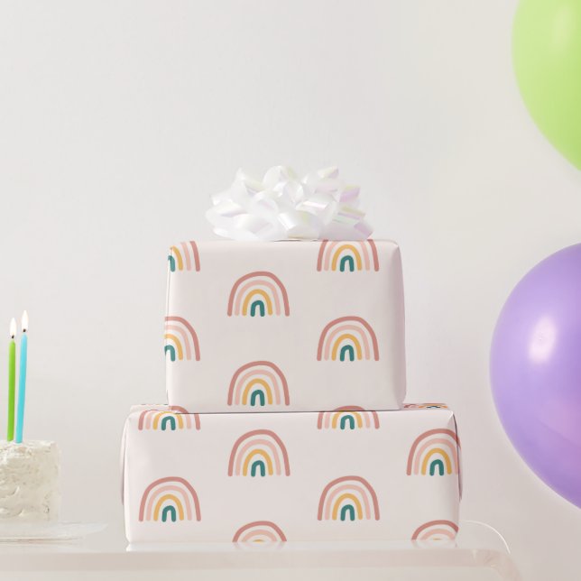 Niedliche Regenbogenfarben Geschenkpapier (Partygeschenke)