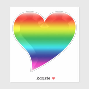 Niedliche Regenbogenfarben Großherz Gay Pride Aufkleber