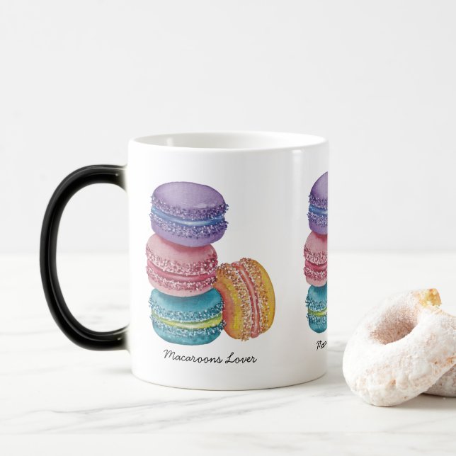 Niedliche Regenbogenfarben Verwandlungstasse (Mit Donut)