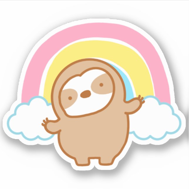 Niedliche Regenbogenforelle Aufkleber (Vorderseite)