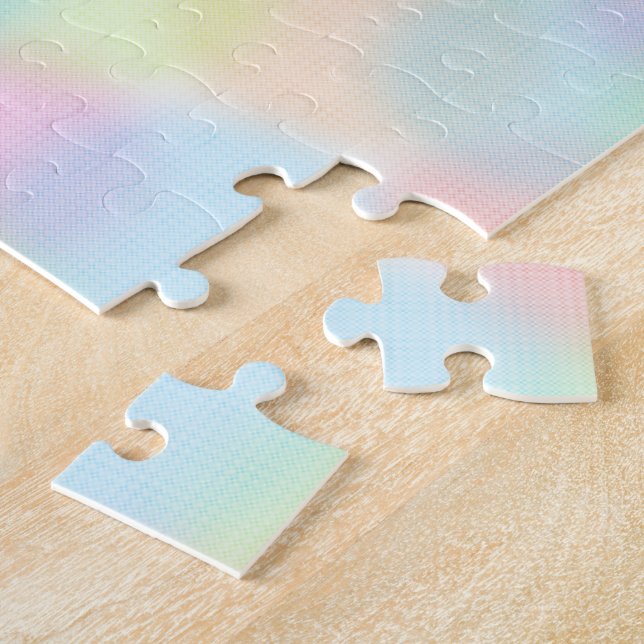 Niedliche Regenbogenpastel Polka dot Pattern Puzzle (Seite)