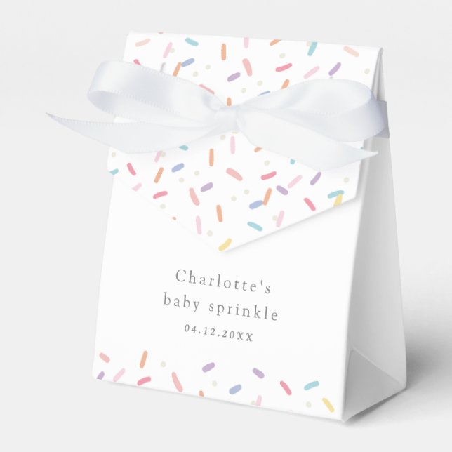 Niedliche Regenbogensprinkles Baby Sprinkle Dusche Geschenkschachtel (Vorderseite)