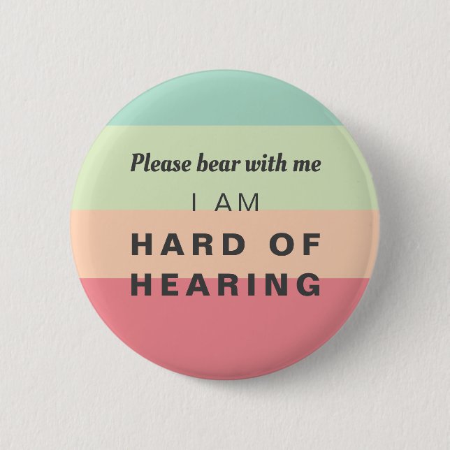 Niedliche Regenbogenstreifen-Pastel Button (Vorderseite)