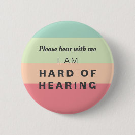 Niedliche Regenbogenstreifen-Pastel Button