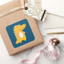 Niedliche Regenwaldtiere Quadratischer Aufkleber