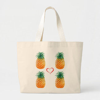 Niedliche reife gelbe Ananas-Taschentasche Jumbo Stoffbeutel