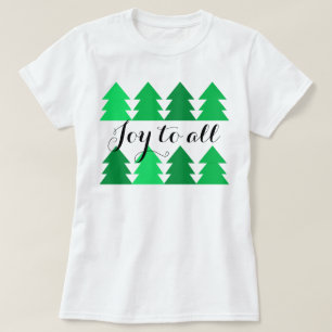 Niedliche Reihen von grünen Weihnachtsbaumen Freud T-Shirt