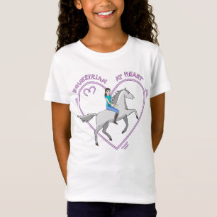 Niedliche Reittiere im Herzen von Girl and Horse L T-Shirt
