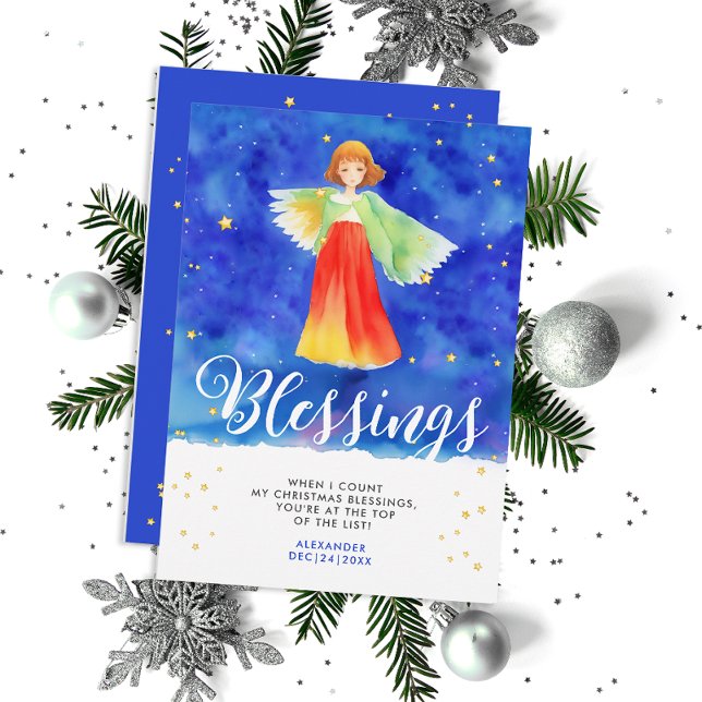 Niedliche religiöse Farbenspiel Engel Segings Wass Einladung (Von Creator hochgeladen)