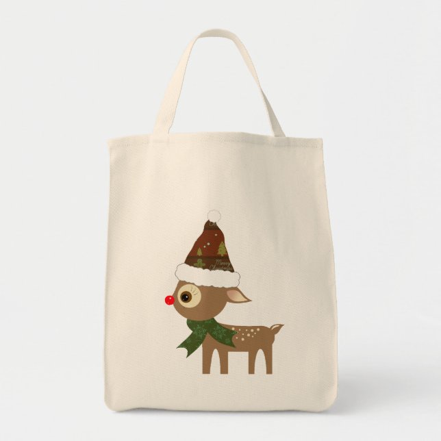 Niedliche Rentier Weihnachtsfeier Tasche (Vorne)