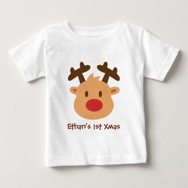 Niedliche Rentiere Baby T-shirt (Vorderseite)
