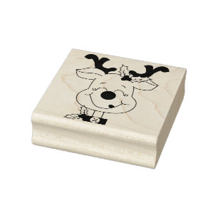 Niedliche Rentiere Gummistempel