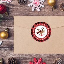 Niedliche Rentierfisch-Karierte Bow-Nordpol-Luftpo