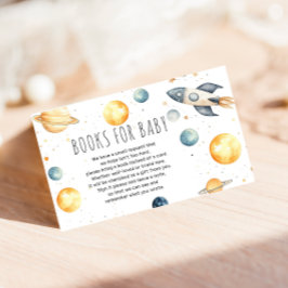 Niedliche Reservierung für Babydusche im Weltraum Begleitkarte