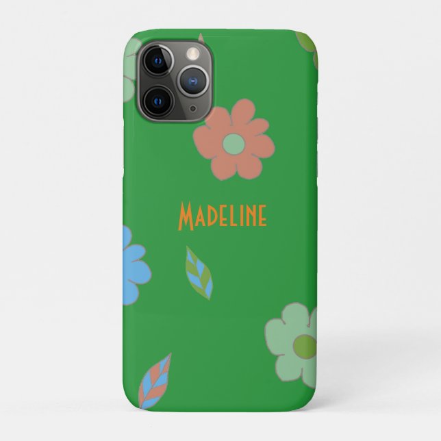 Niedliche Retro-Blume Case-Mate iPhone Hülle (Rückseite)