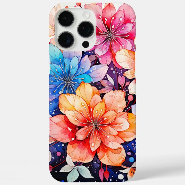 Niedliche Retro-Blume Case-Mate iPhone Hülle (Rückseite)