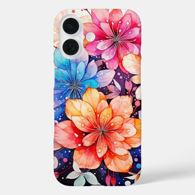 Niedliche Retro-Blume Case-Mate iPhone Hülle (Rückseite)