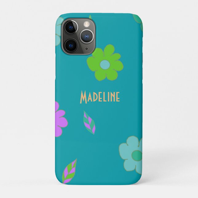 Niedliche Retro-Blume Case-Mate iPhone Hülle (Rückseite)