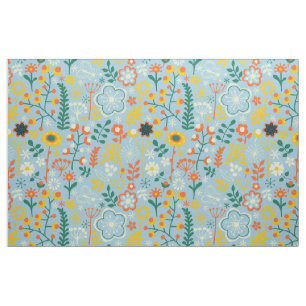 Niedliche Retro-Blume Muster 3 Stoff