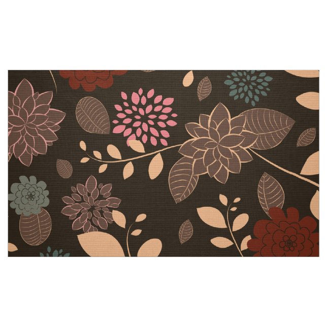 Niedliche Retro-Blumendarstellung 2 Stoff (Fat Quarter (45,7 x 55,9 cm))