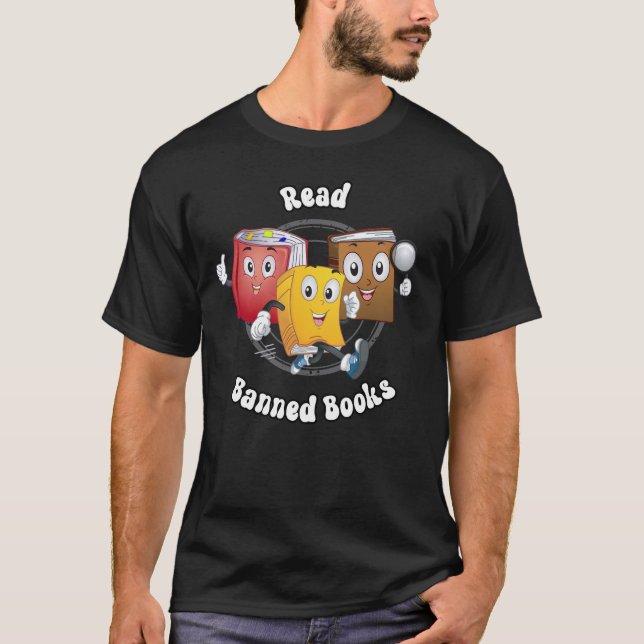 Niedliche Retro-Bücher - Bücher lesen T-Shirt (Vorderseite)