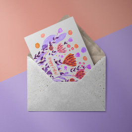 Niedliche Retro-Doodle-Blume Osterkarte Feiertagskarte