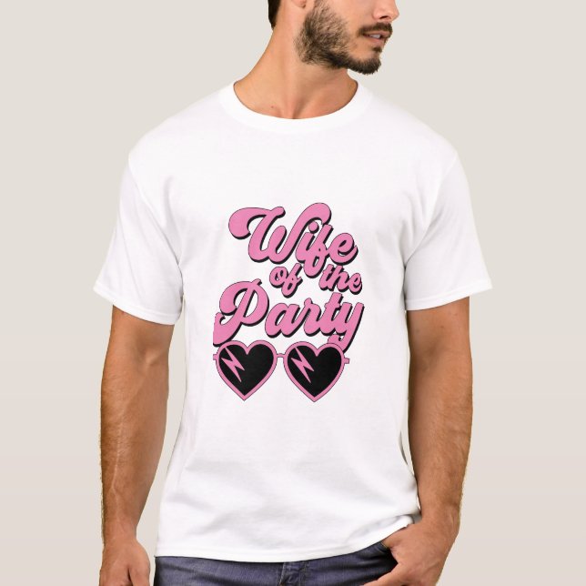 Niedliche Retro-Ehefrau des Party Bachelorette T-Shirt (Vorderseite)