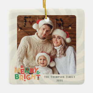 niedliche Retro-Freunde Familienfeier Keramikornament