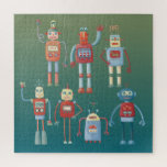 niedliche Retro Fun Robots im Stil der 50er Jahre Puzzle<br><div class="desc">Niedliche und hilfsbereite Retro-Roboter im Stil der 50er Jahre.  Großad hat diese wahrscheinlich in seinem Schuppen gemacht.  Künstliche Intelligenz,  aber nicht beängstigend.</div>