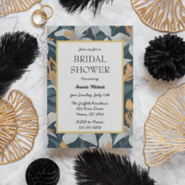 Niedliche Retro Lilies Blumendusche Einladung