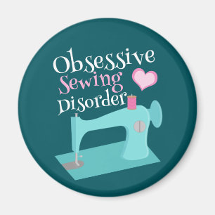 Niedliche Retro-Nähmaschine Seamstress Magnet