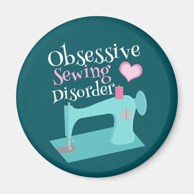 Niedliche Retro-Nähmaschine Seamstress Magnet (Vorne)