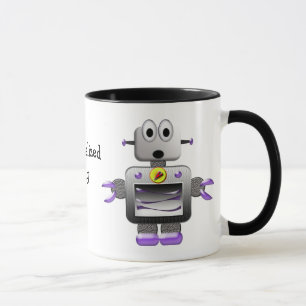 Niedliche Retro Roboter-personalisierte Tasse