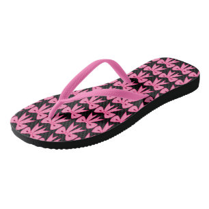Niedliche Retro-Rosa Bow Flip Flops
