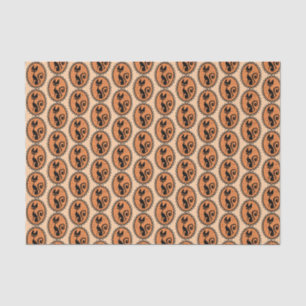 Niedliche Retro-Schwarze Katze Seidenpapier