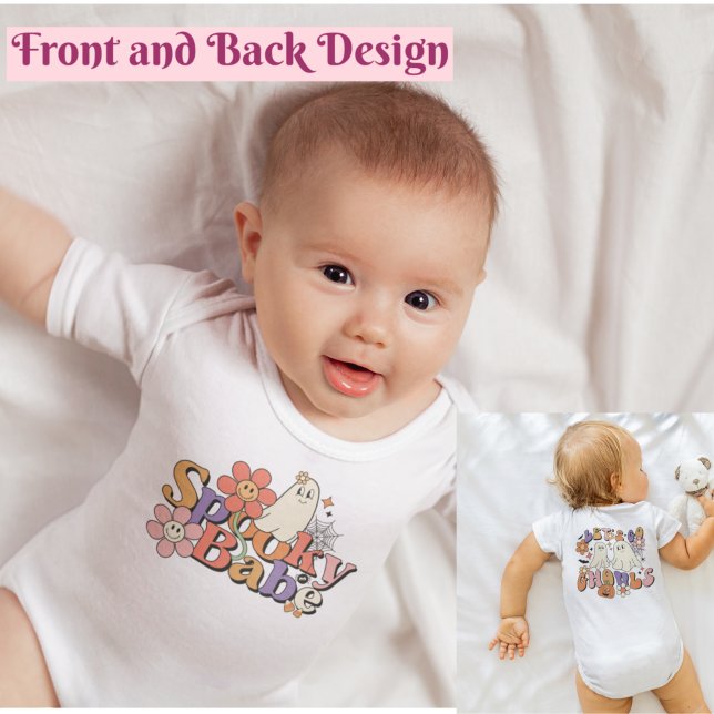 Niedliche Retro-Spooky Halloween farbenfroh Baby Strampler (Von Creator hochgeladen)