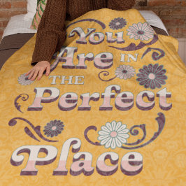 Niedliche Retro-Typografie, inspirierendes Zitat g Fleecedecke