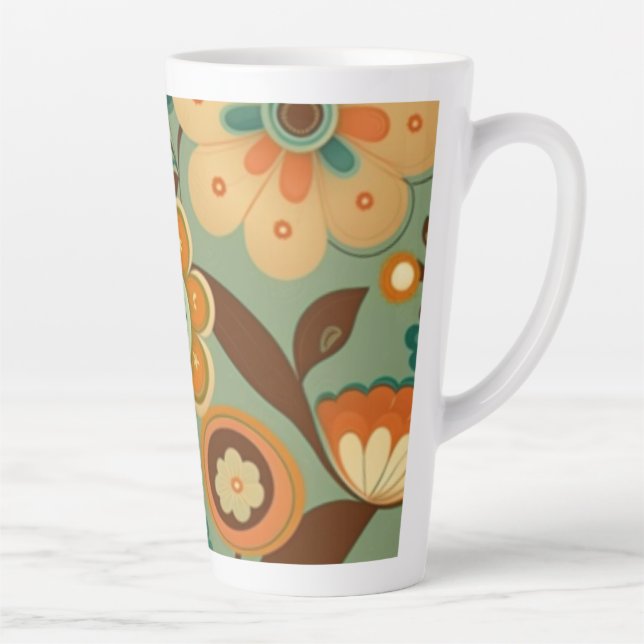 Niedliche Retro-Vintage Blume Milchtasse (Rechts)