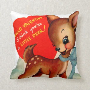 Niedliche Retro-Vintage Valentinusche-Dekoration Kissen