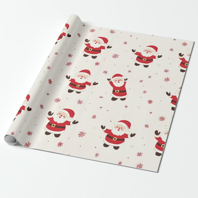Niedliche Retro Weihnachtswrapping Paper Sheets Geschenkpapier (Ungerollt)