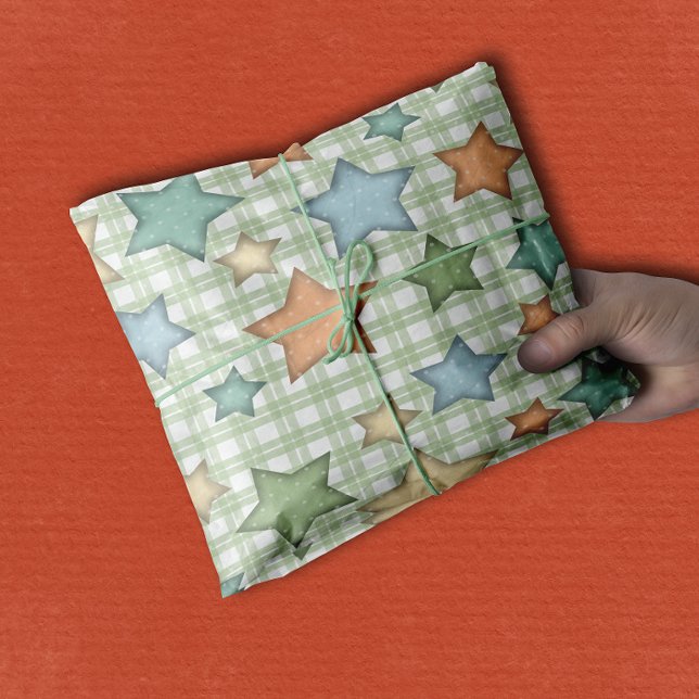 Niedliche Retrostars für Baby Seidenpapier (Von Creator hochgeladen)