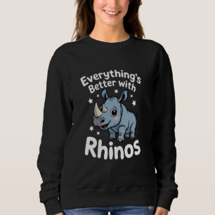 Niedliche Rhino Lover Erwachsene oder Kinder Junge Sweatshirt