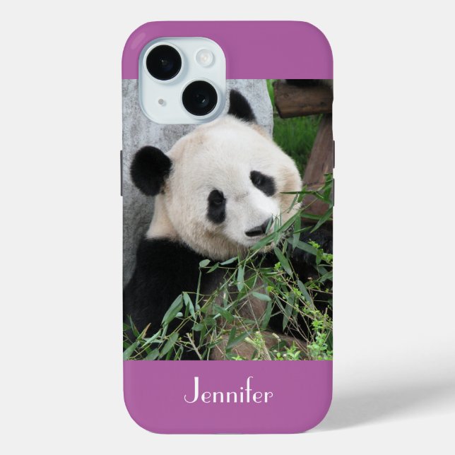 Niedliche riesiger Panda-blasse lila Ordnung, Case-Mate iPhone Hülle (Rückseite)