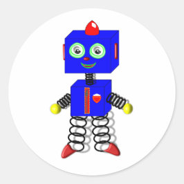 Niedliche Robot Cake Toppers/Stickers Runder Aufkleber