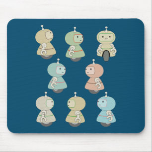 Niedliche Robot-Illustration Mousepad