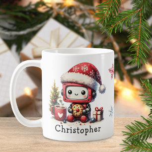 Niedliche Robot Weihnachtsferien Personalisiert Kaffeetasse