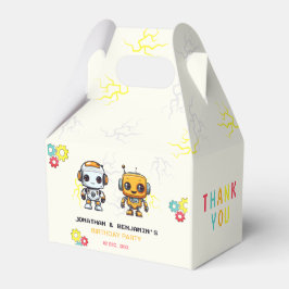 Niedliche Roboter Boys gemeinsam Geburtstag Geschenkschachtel