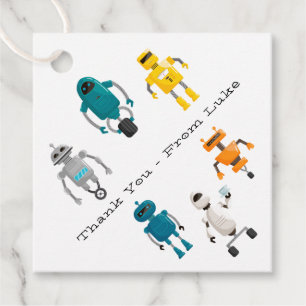Niedliche Roboter Droids Geburtstag Vielen Dank, d Geschenkanhänger