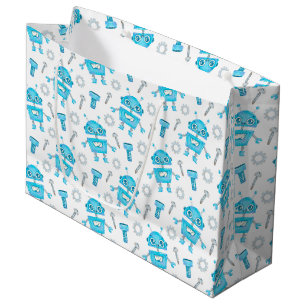 Niedliche Roboter-Geschenktasche Große Geschenktüte