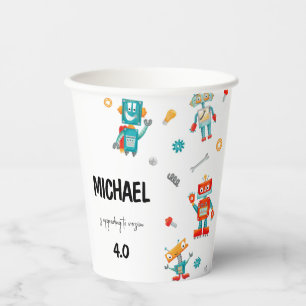 Niedliche Roboter Pappbecher